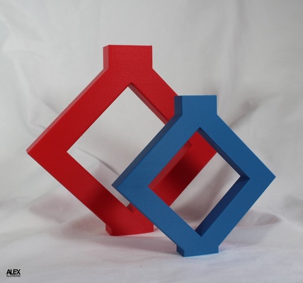 3d creux diamant vase forme d'épingle 3d print model - Mito3D