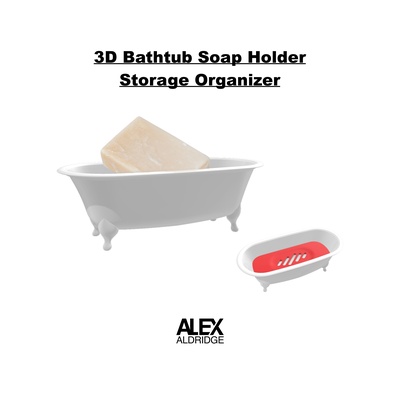 3d bañera jabón soporte plato organizador forma alfiler 3d print model - Mito3D