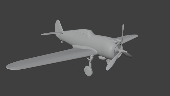 p 36 hawk ww2 plane pinshape 3d print model - Mito3D
