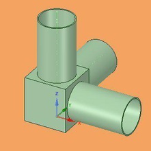 15mm tubing corner pinshape 3d-design 3d print model - Mito3D