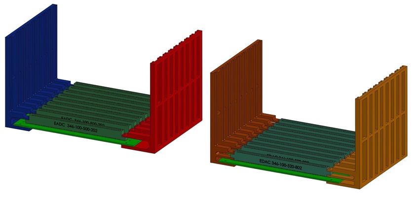 9 slot carta guida metà flangia bordo connettori forma spillo altair 3d print model - Mito3D