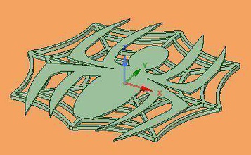 spider man logo pinshape 3d-design 3d print model - Mito3D