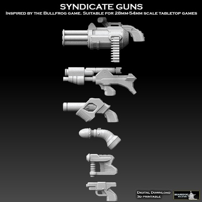 sindacato pistole forma spillo warhammer 3d print model - Mito3D