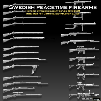 sueco paz armas fuego 1815 2021 forma alfiler tornillo 3d print model - Mito3D