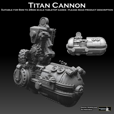 titano cannone forma spillo warhammer 3d print model - Mito3D