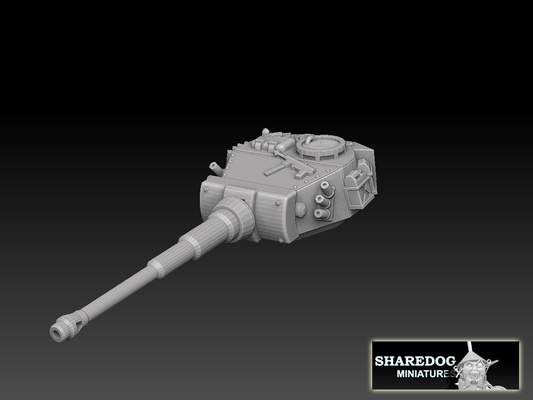 tiger tank turret pinshape sharedog 3d print model - Mito3D