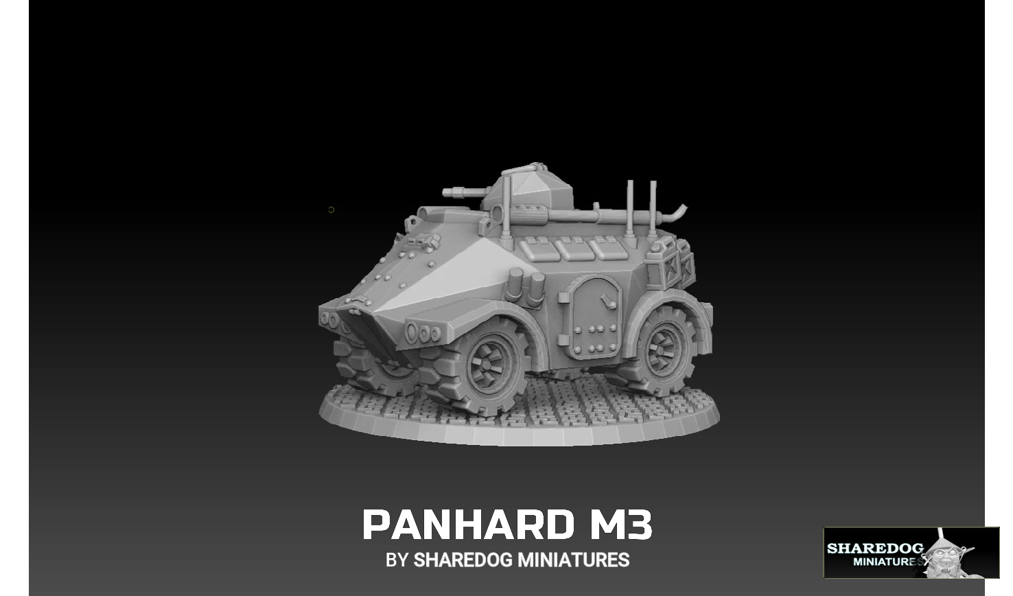 panhard m3 forma alfiler perro compartido 3D print model - Mito3D