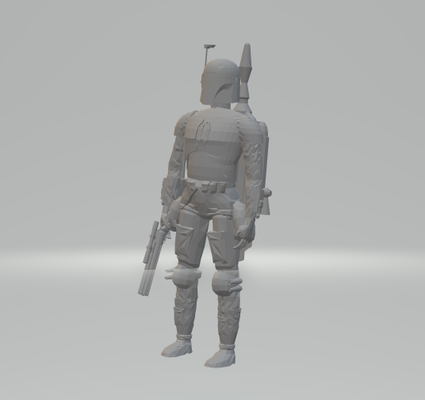 bobafet alfinete boba fett 3d print model - Mito3D