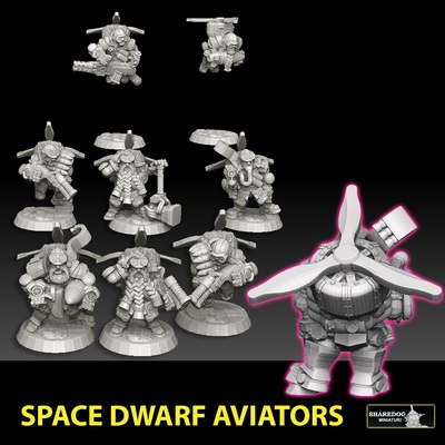 space dwarf rocketeers pinshape sharedog 3d print model - Mito3D