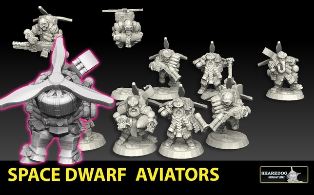 space dwarf aviators pinshape sharedog 3d print model - Mito3D