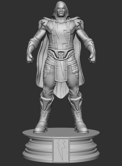 shazam alfinete quadrinho 3d print model - Mito3D