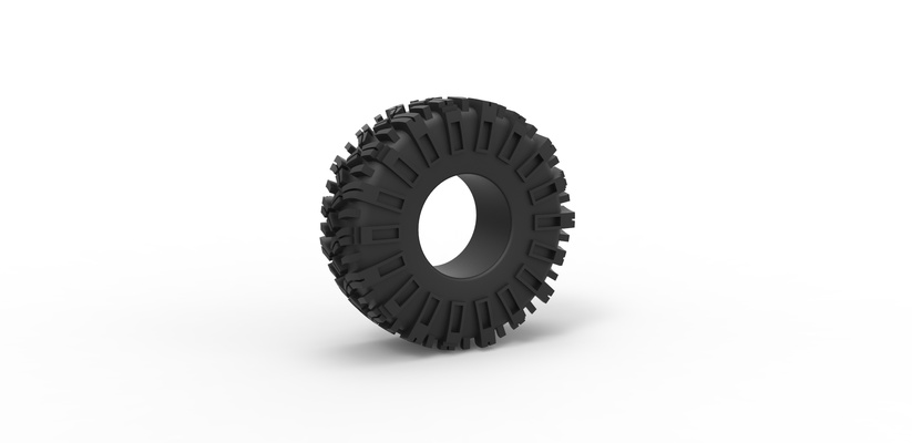 diecast rocha segurança usd pegajoso pneu escala 1 to 25 alfinete 3d print model - Mito3D