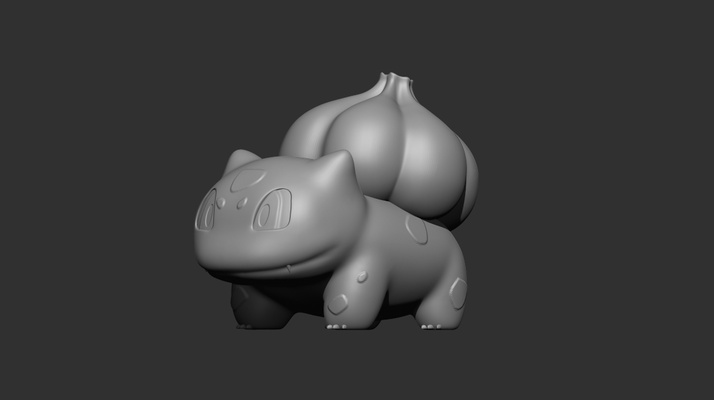 bulbasaur forme d'épingle pokémon 3d print model - Mito3D