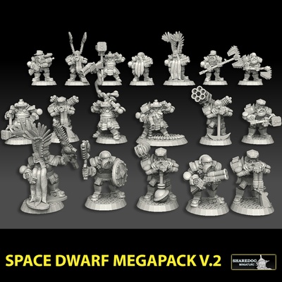 space dwarf megapack version 2 pinshape sharedog 3d print model - Mito3D