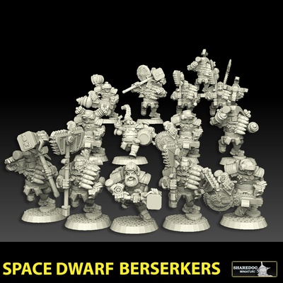 space dwarf berserkers pinshape sharedog 3d print model - Mito3D