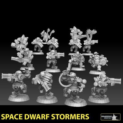 space dwarf stormers pinshape sharedog 3d print model - Mito3D