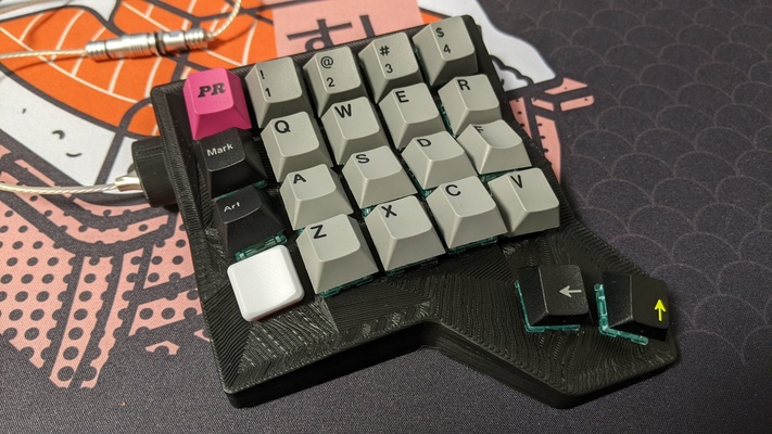 left-handed keypad case pinshape keyboard 3d print model - Mito3D