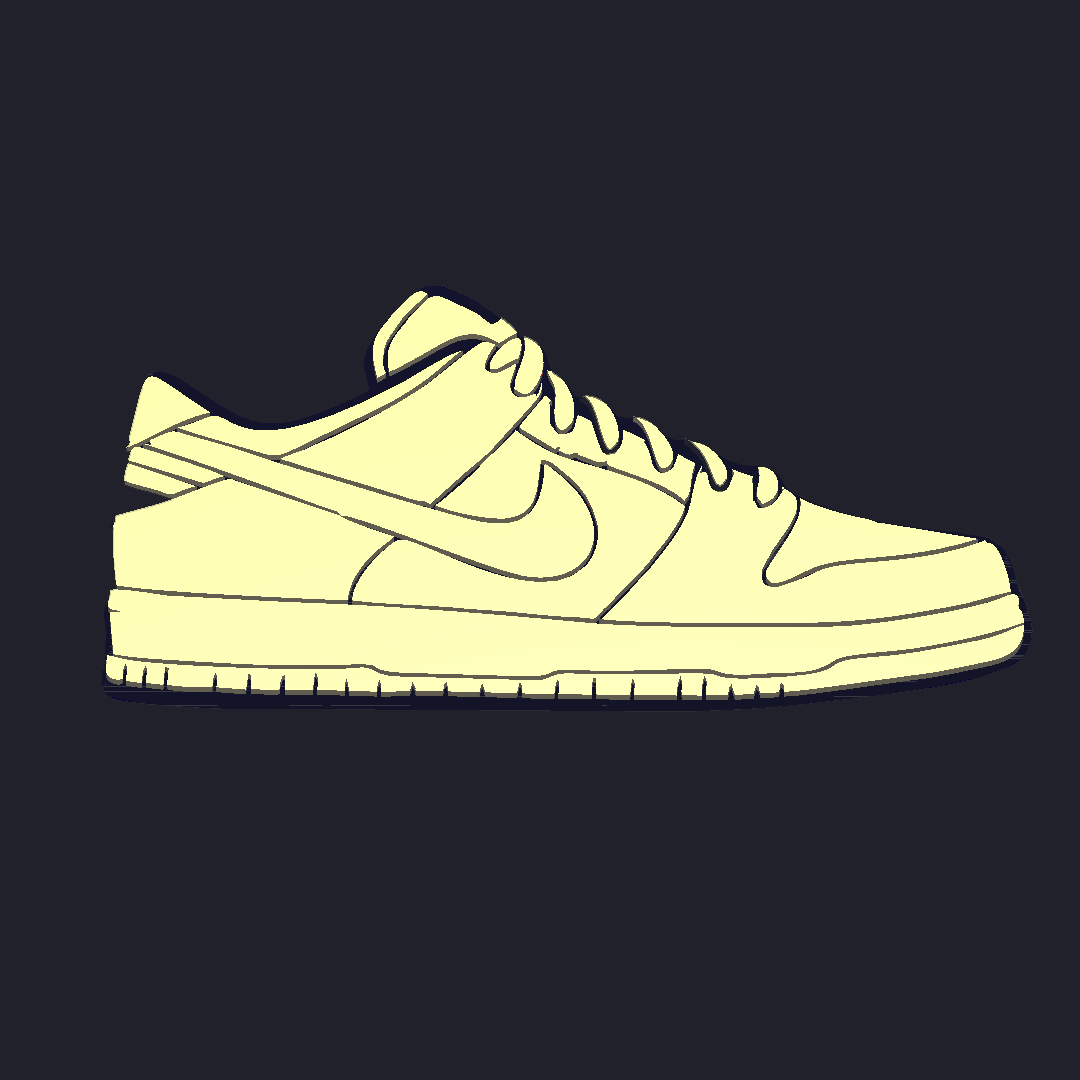 nike sb remojar forma alfiler 3D print model - Mito3D