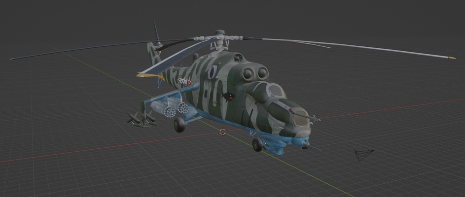 helicopter attack hind pinshape heli 3d print model - Mito3D