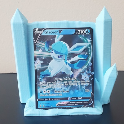 pokemon card stand - water ice pinshape card-stand 3d print model - Mito3D