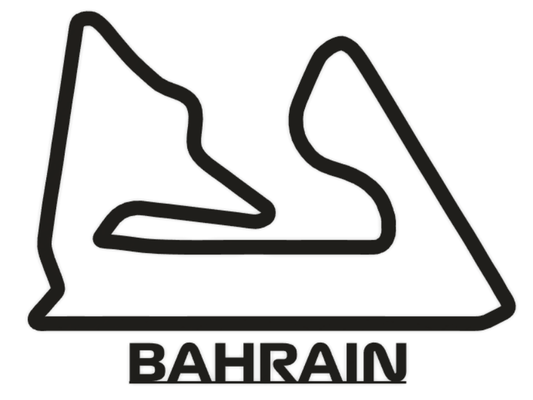formule 1 bahreïn piste mur art forme d'épingle f1 3d print model - Mito3D