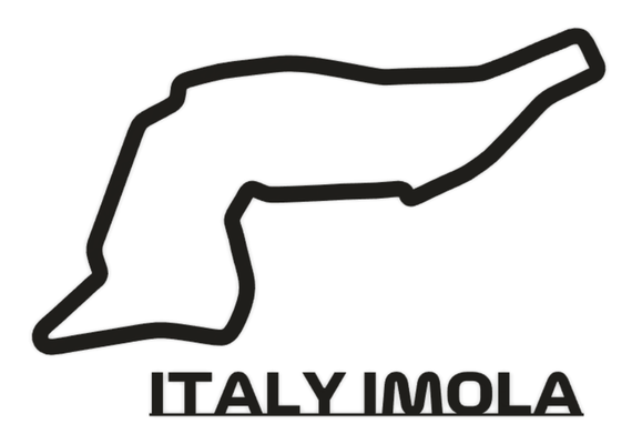 fórmula 1 italia imola pista pared arte forma alfiler f1 3d print model - Mito3D