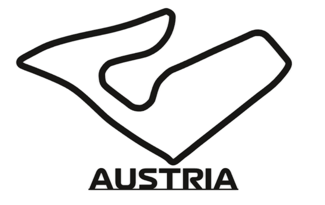 fórmula 1 austria pista pared arte forma alfiler 3d print model - Mito3D