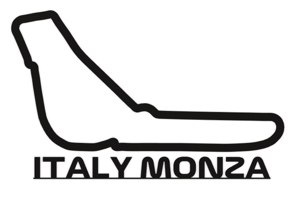 formula 1 italia monza traccia parete arte forma spillo 3d print model - Mito3D