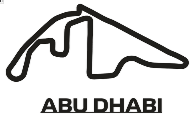 formule 1 abu dhabi piste mur art forme d'épingle 3d print model - Mito3D