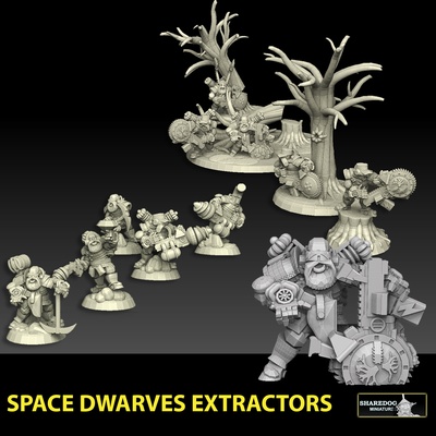 space dwarf extractors megapack pinshape militia 3d print model - Mito3D