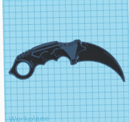 karambit messer pinshape 3d print model - Mito3D