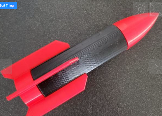 co2 rocket pinshape 3d print model - Mito3D