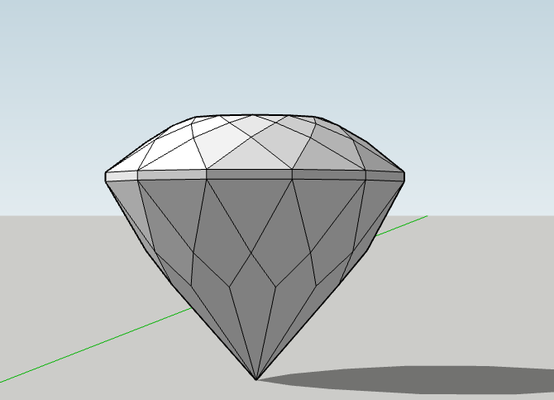 roundcut edelstein pinshape edelsteine 3d print model - Mito3D