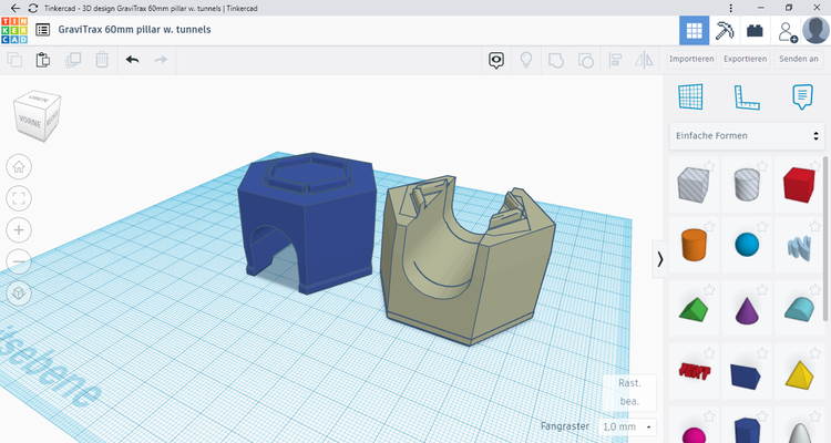 gravitrax tunnel pinshape spielzeug 3d print model - Mito3D