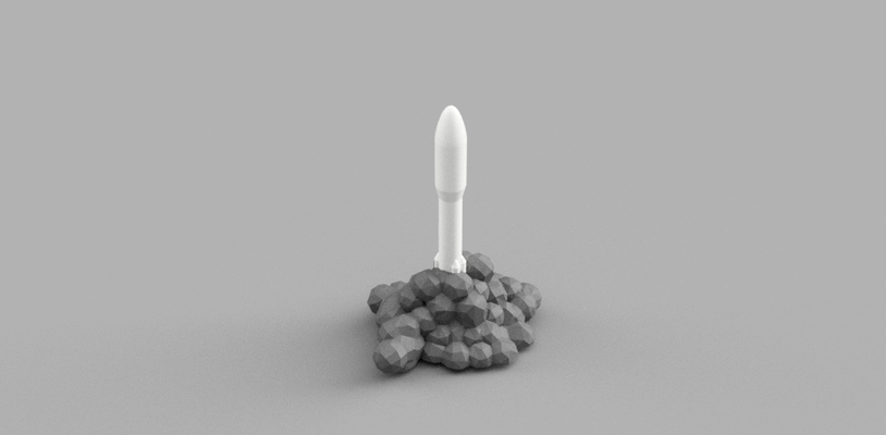 rocket pinshape 3d print model - Mito3D