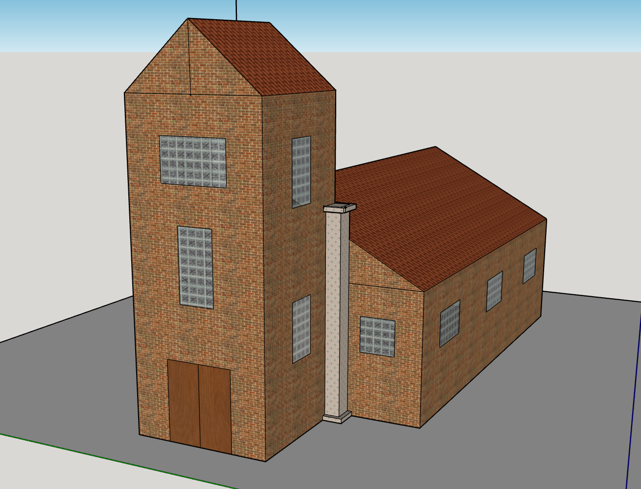 iglesia simples alfinete arte 3D print model - Mito3D