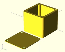 customizer box Deckel Schraube Löcher pinshape nutzbar Herausforderung 3d print model - Mito3D