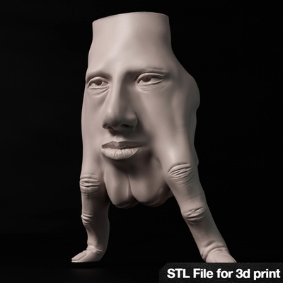 hand gesicht pinshape kunstspielzeug 3d print model - Mito3D