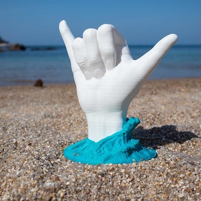 zweifel surfer hand zeichen no unterstützt pinshape kunst 3d print model - Mito3D