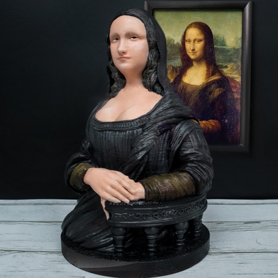 mona lisa no unterstützung pinshape kunst 3d print model - Mito3D