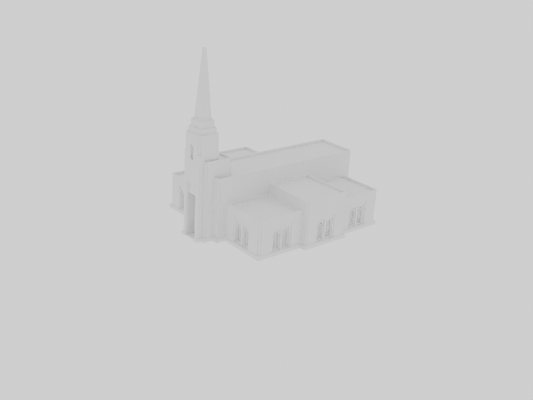 abidjan temple lds forme d'épingle 3d print model - Mito3D