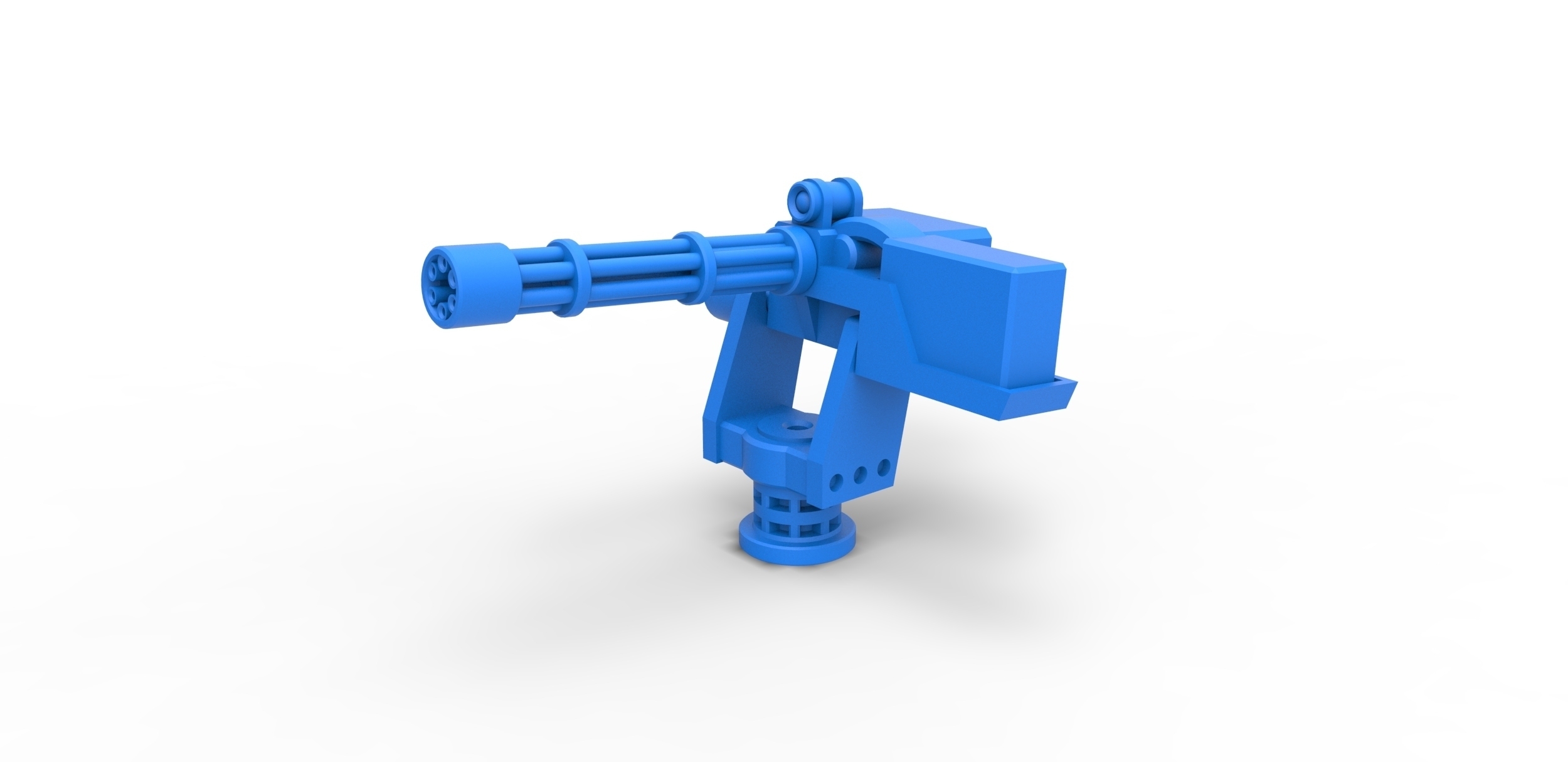 diecast machine gun turret scale 1 25 pinshape 3D print model - Mito3D