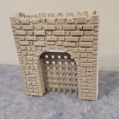 medieval gate pinshape medieval-gate 3d print model - Mito3D