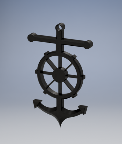 anchor pendant pinshape 3d print model - Mito3D