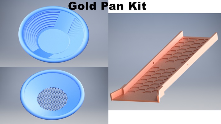 gold pan kit pinshape 3d print model - Mito3D