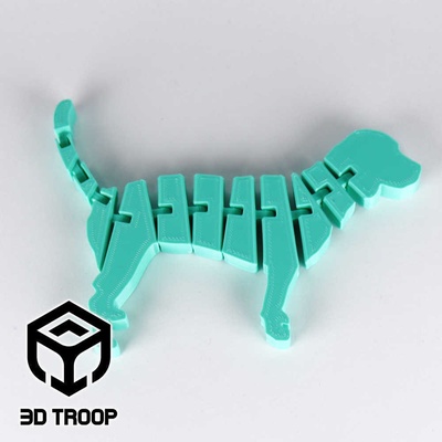 perro flexionar 2 forma alfiler 3d print model - Mito3D