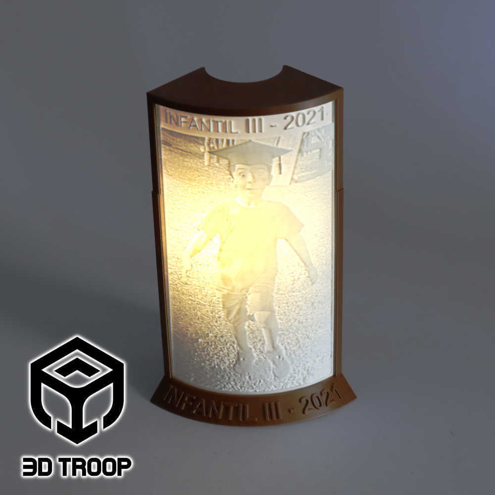 lithophane cas gaine forme d'épingle photo 3D print model - Mito3D