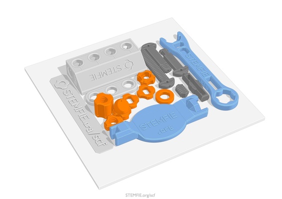 stemfie calibración expediente forma alfiler 3d print model - Mito3D