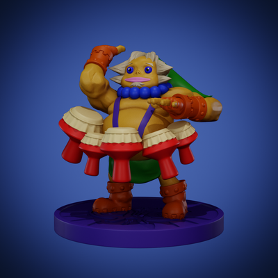 goron enlace majoras máscara forma alfiler zelda 3d print model - Mito3D