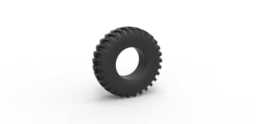 diecast offroad tire 42 scale 1 25 pinshape 3d print model - Mito3D